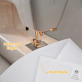 BRILLMAX hemmed edges close-up showing durable finish
