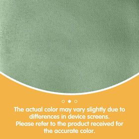 BRILLMAX sage green round tablecloth showing reinforced hemmed edges