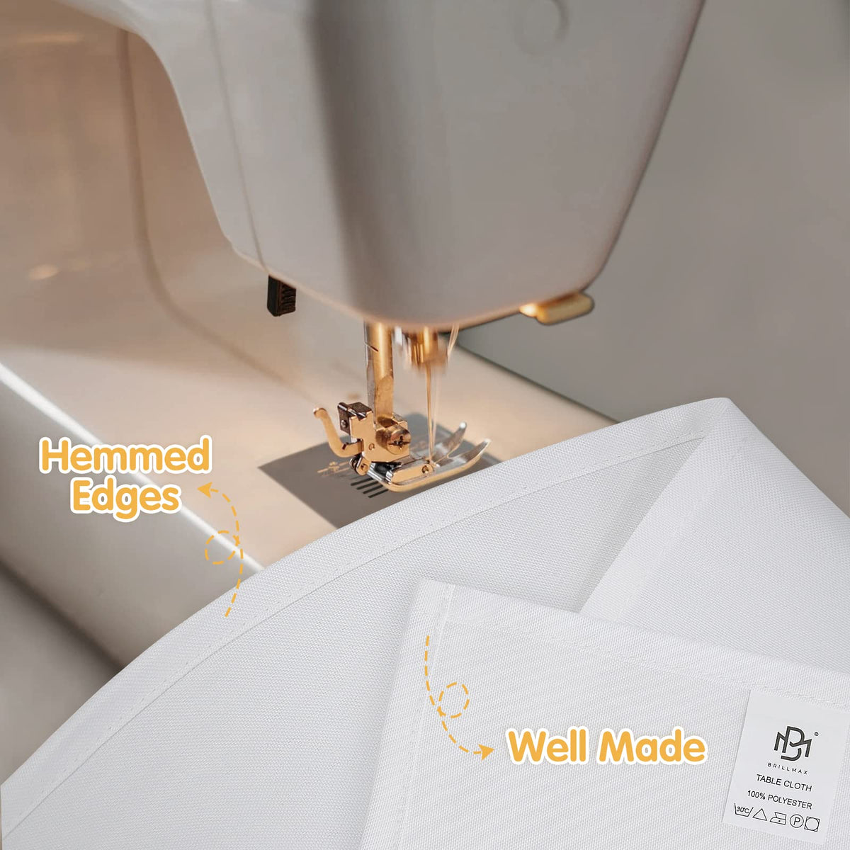 BRILLMAX spill-resistant finish beads liquids for easy cleanup