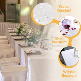 BRILLMAX spill-resistant finish helps wipe spills quickly during dining events.