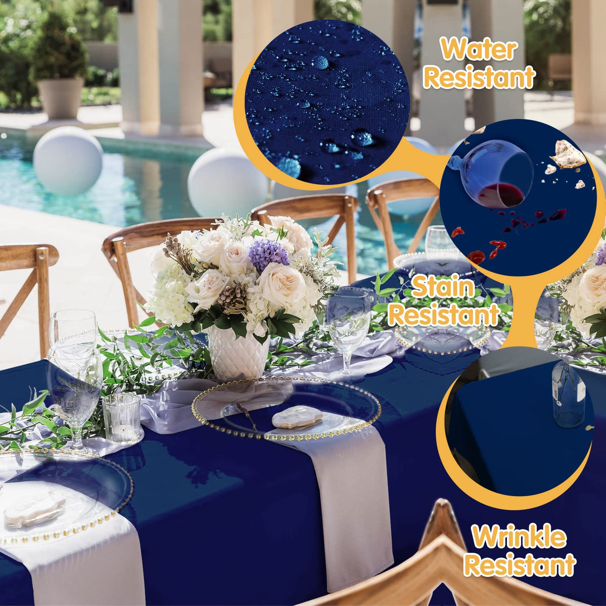 BRILLMAX spill-resist wipeable closeup for easy cleanup