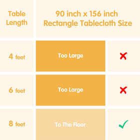 BRILLMAX 8ft rectangle setup with floor-length drop.