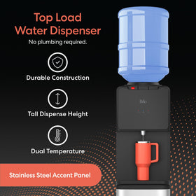 Brio 130 Series spill-free bottle change highlights clean, leak-proof operation.