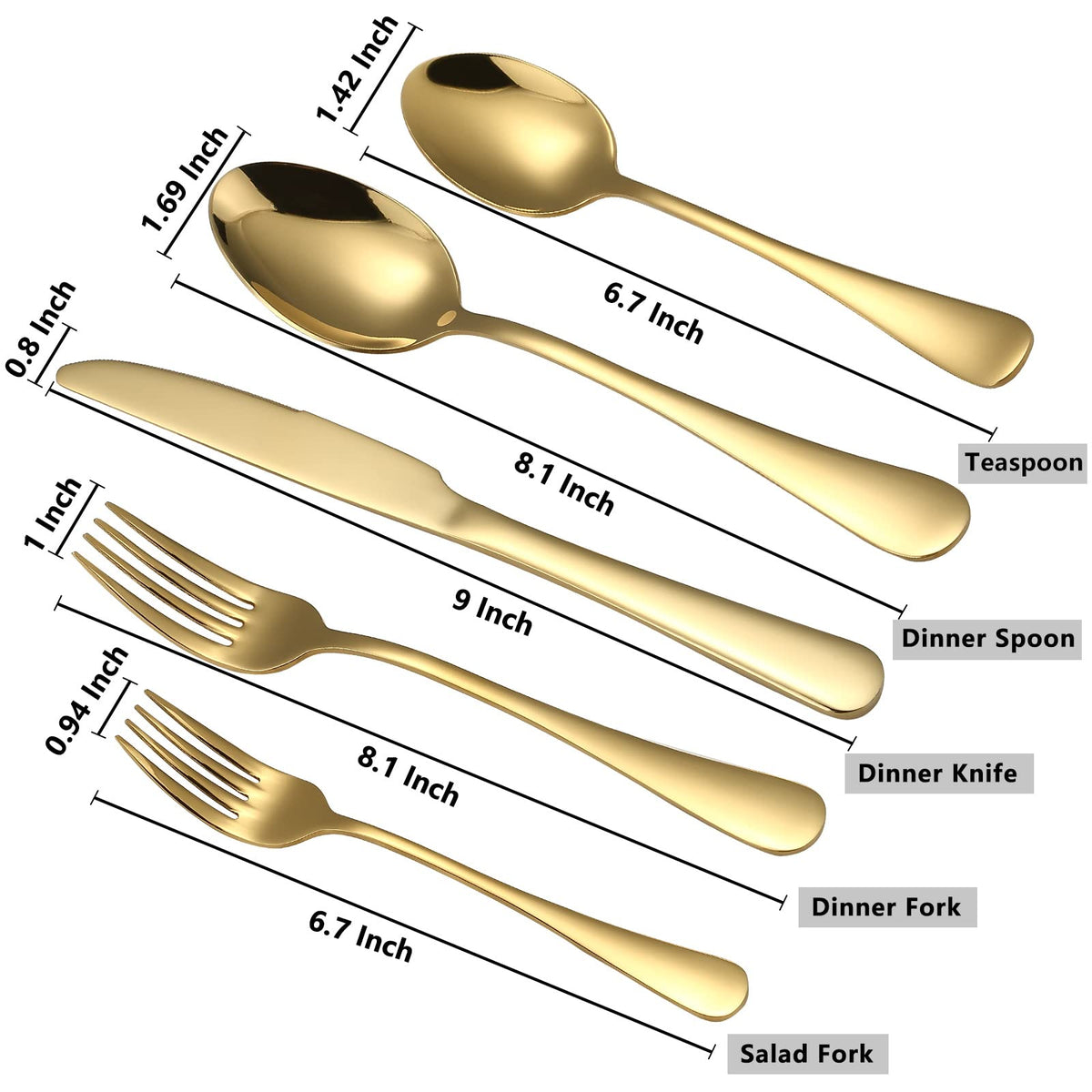 BRIOUT gold salad forks shine on festive table settings.