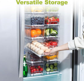 Brippo anti-slip bottom keeps bins stable inside the refrigerator.
