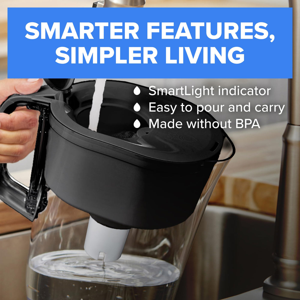 BRITA Elite filter unit with Advanced Carbon Core reduces contaminants