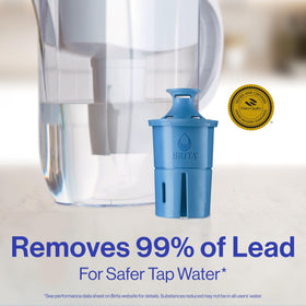 BRITA Everyday Elite pitcher with lid open for easy refills and quick pour.