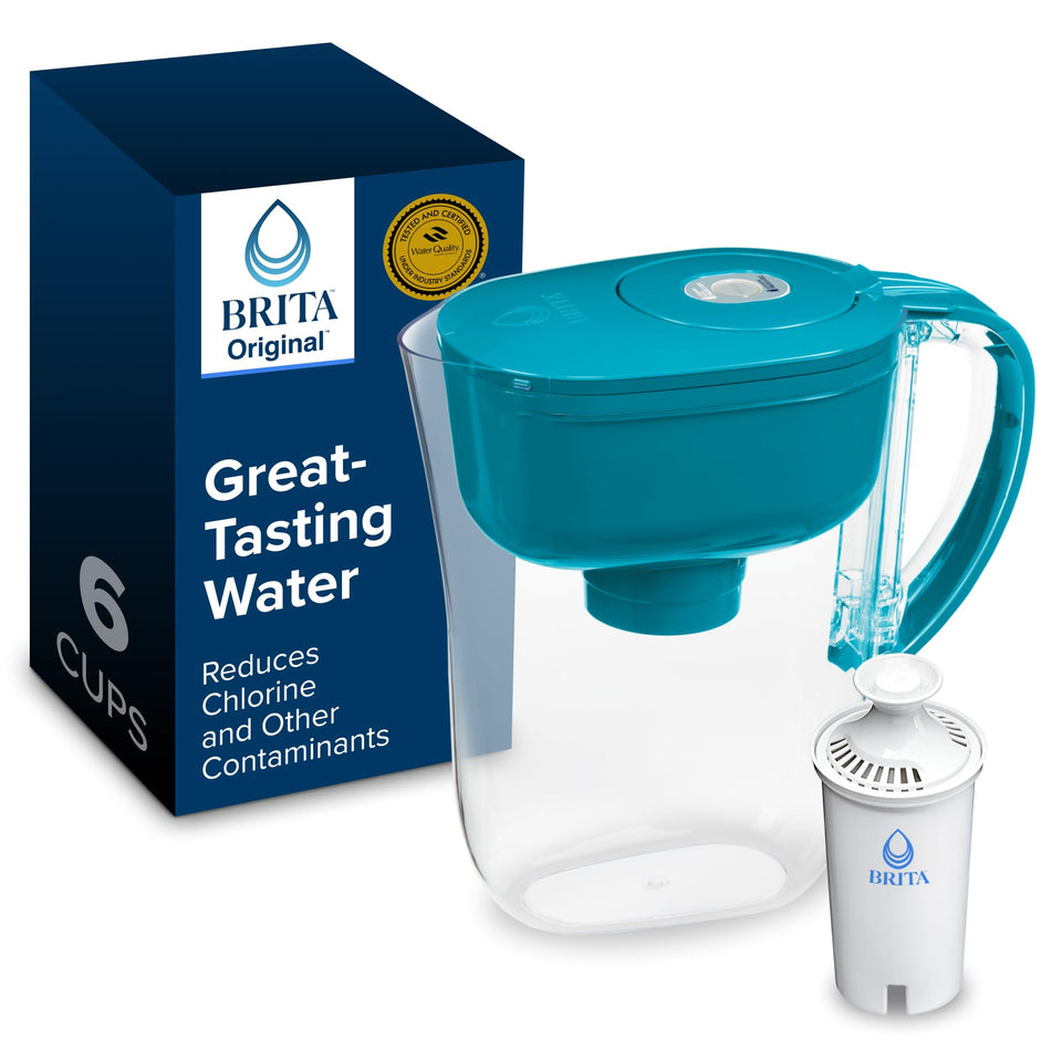 Brita Metro 6-cup pitcher with compact capacity for on-table use