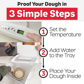 Brod & Taylor accessory shelf included for batching multiple dough types.