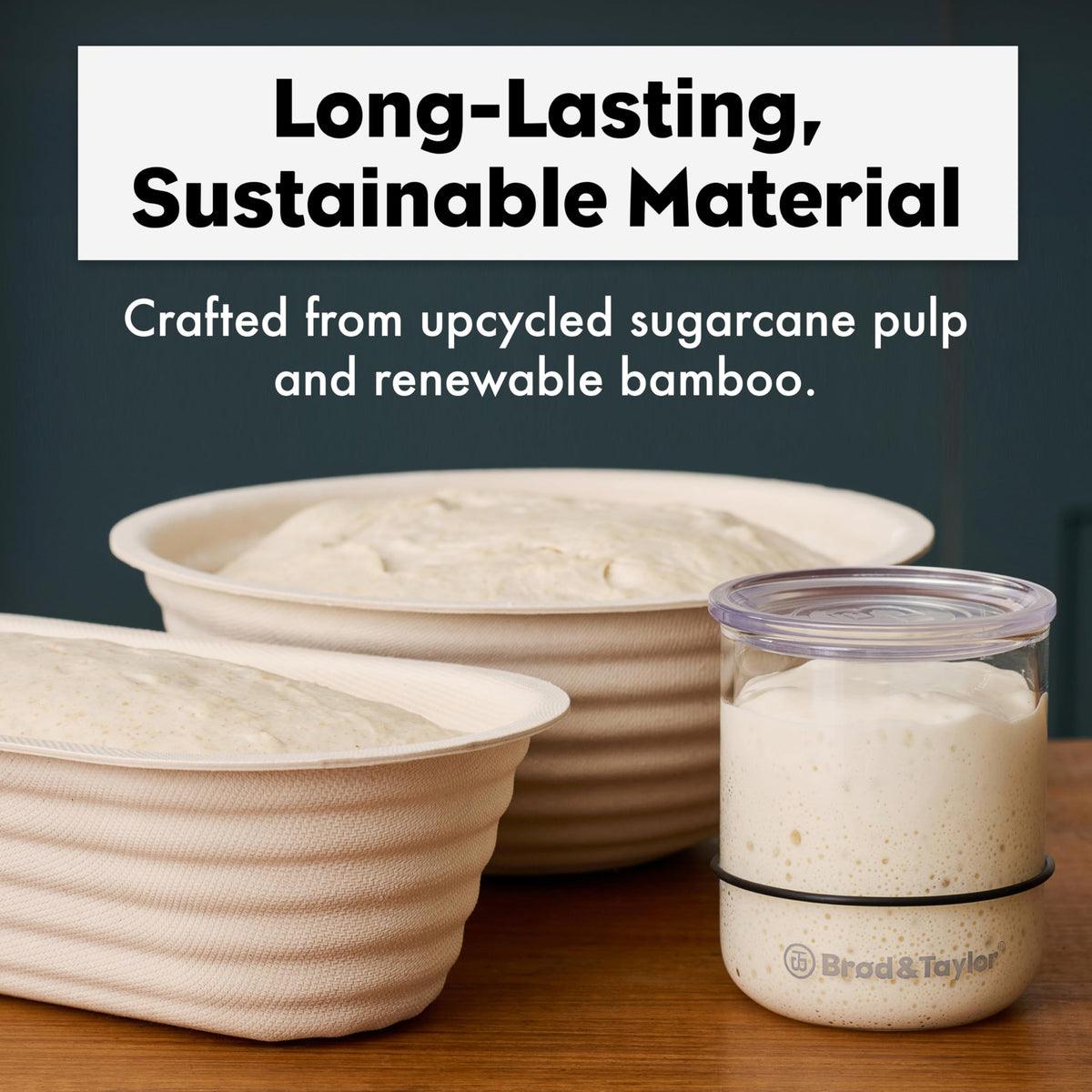 Brod & Taylor bamboo and sugarcane pulp material offers lightweight durability.