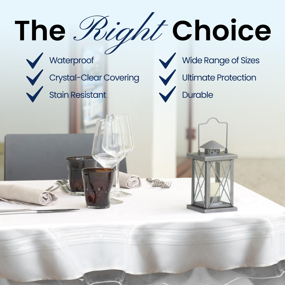 BRODER MFG spill-proof top layer allows quick cleanup after dining.