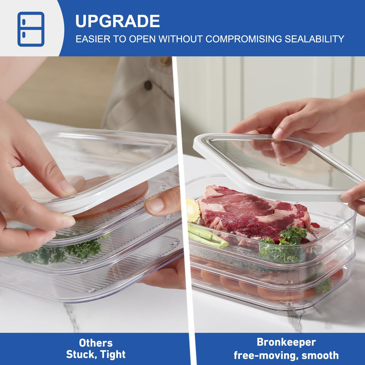 Bronkeeper dishwasher-safe deli storage cleans easily after use.