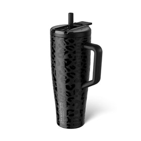 BrüMate Era Flip 40oz leakproof straw lid in Onyx Leopard for spill-free hydration.