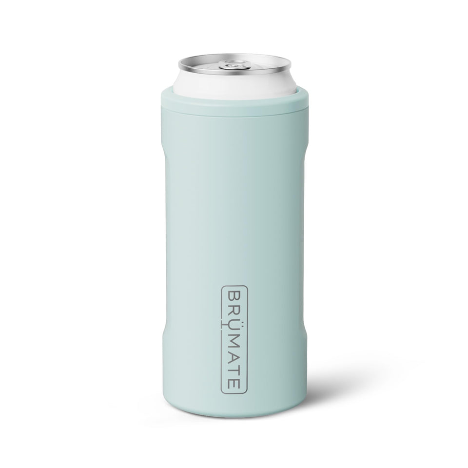 BrüMate Hopsulator Slim seals 12oz cans for icy cold sips on the move.