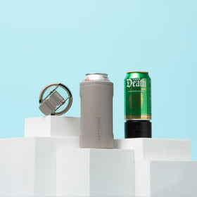 BrüMate Hopsulator Trio in use with a 16oz can.