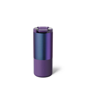BrüMate Strova 18oz mug with MagFlip lid for leakproof sipping on the go.