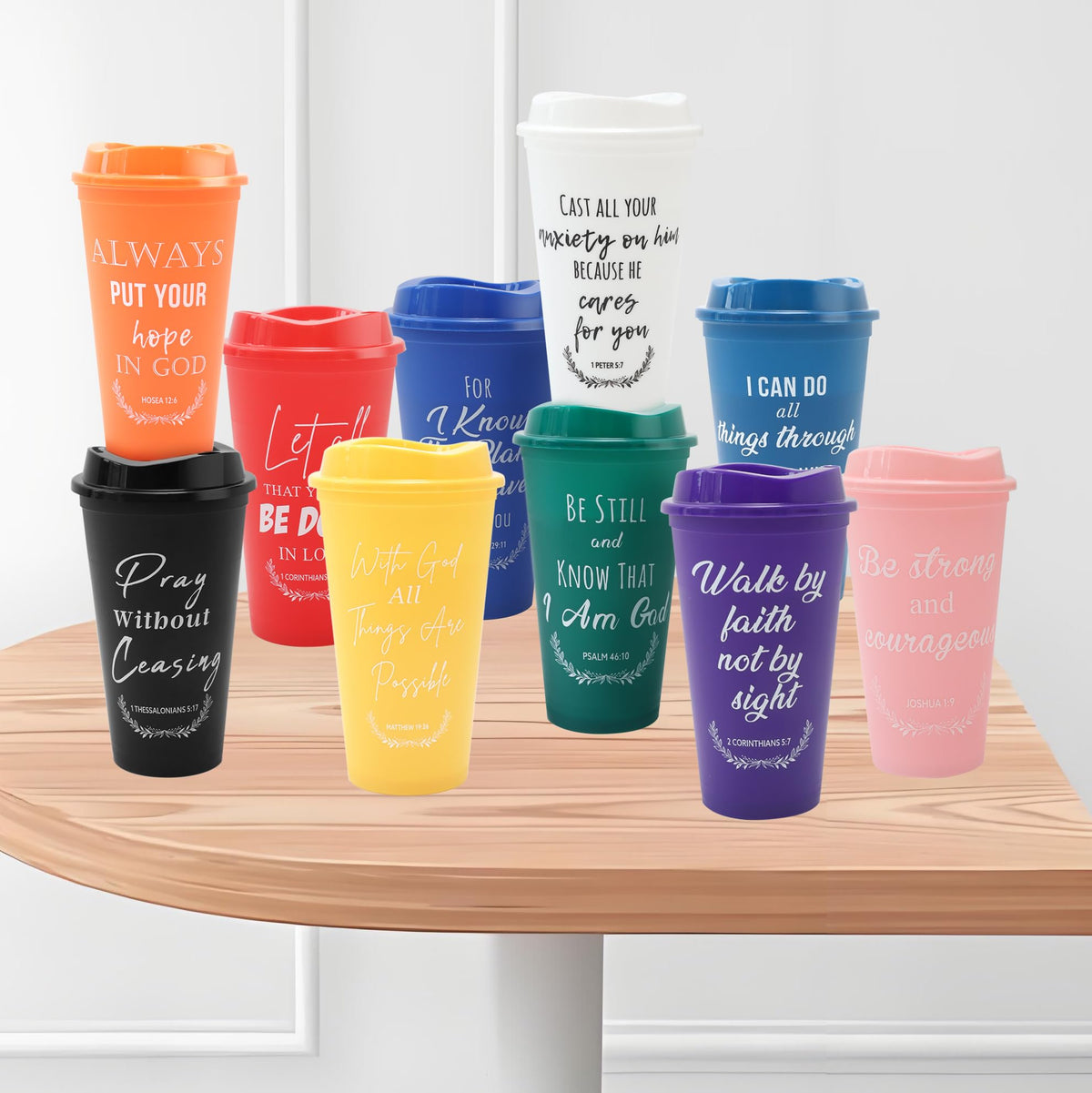Brvcdh church event gifts featuring Bible verses for group gatherings.