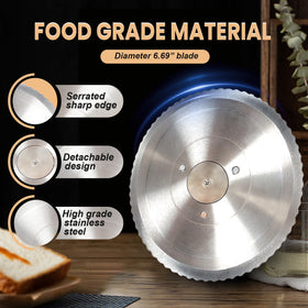 Brvclon bread slicer adjustable-thickness demonstrates 0.1 to 0.9 inch versatility.