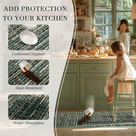 BSICPRO thick cushioned kitchen mat reduces foot fatigue
