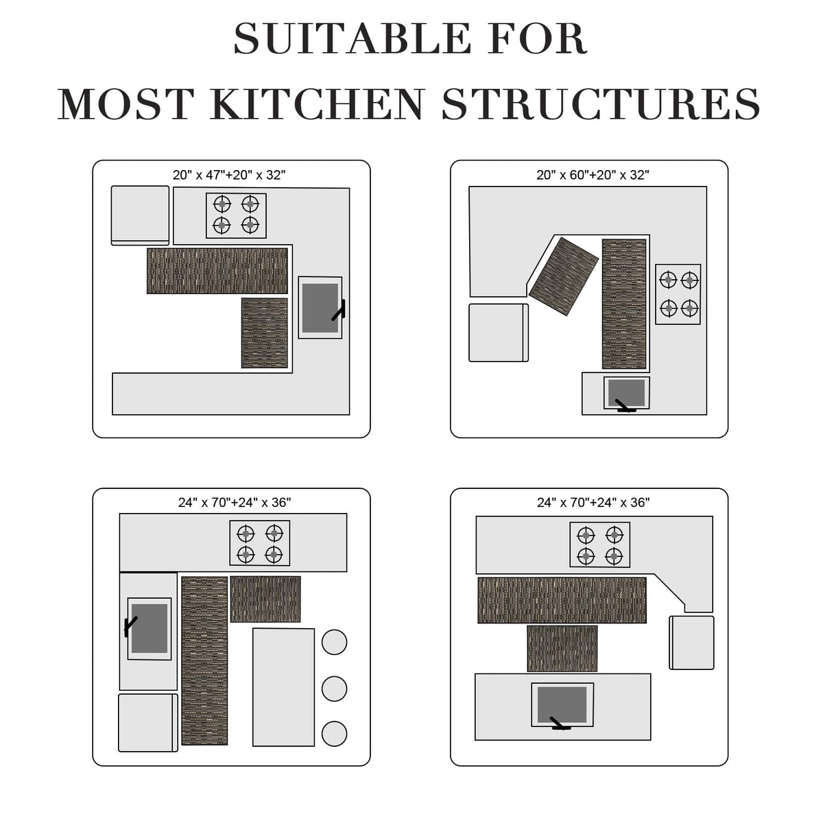 BSICPRO vintage-design weave adds warm charm to kitchen decor.