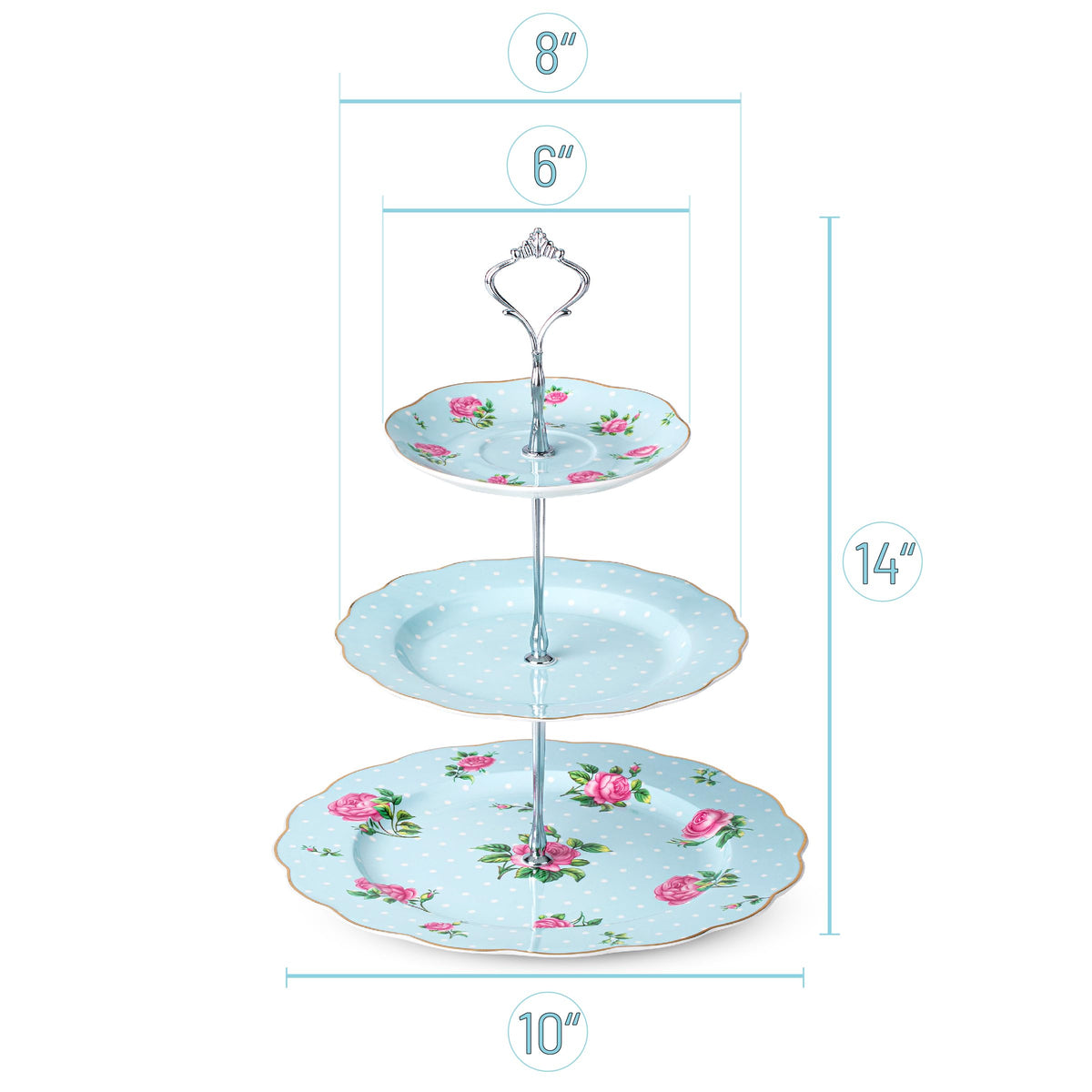 BTaT porcelain stand with gold trim detail adding elegance to celebrations.