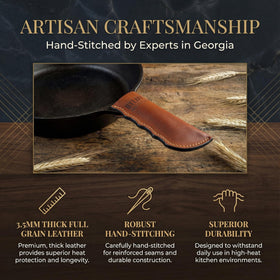 BTLux full grain leather closeup highlights thick durable material.