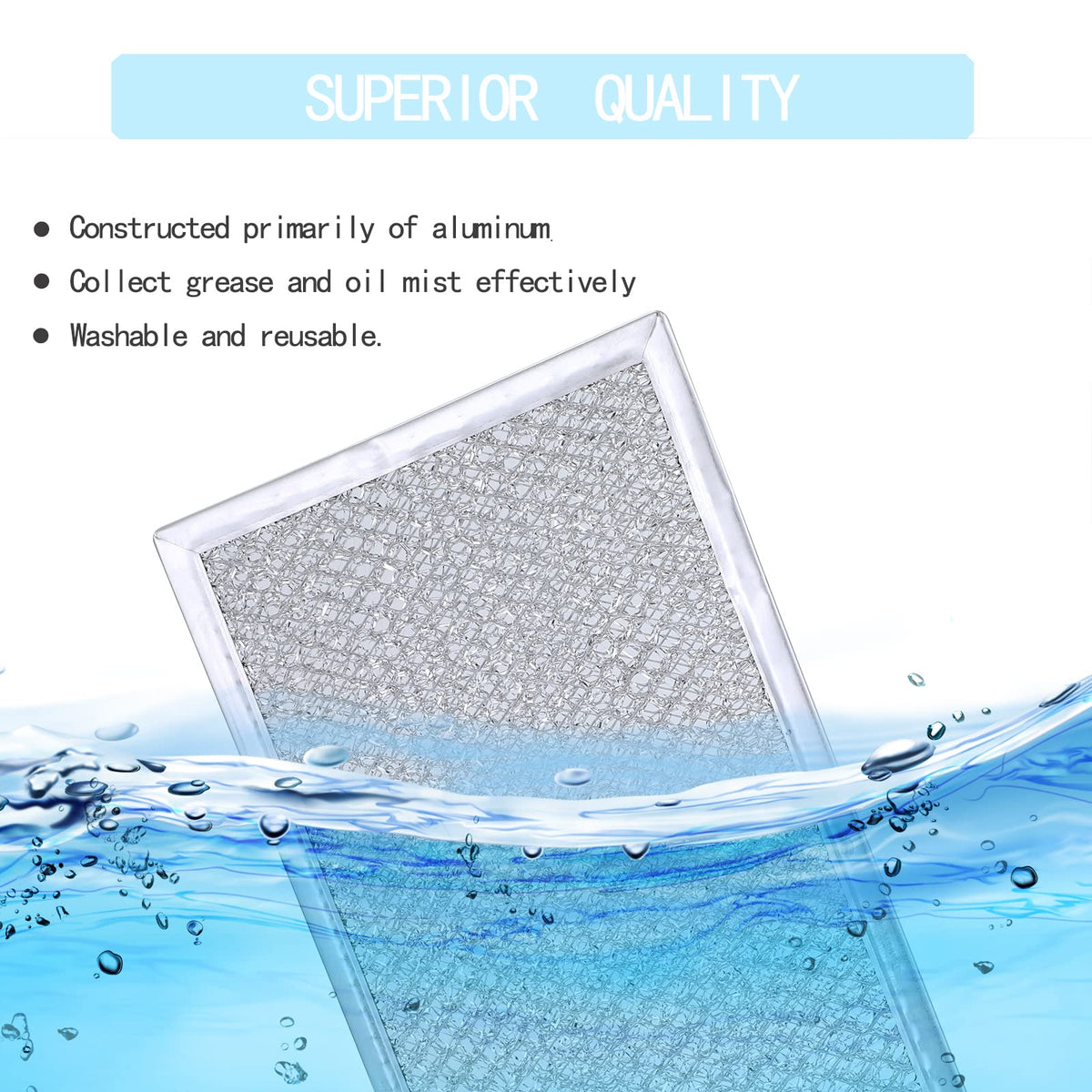 BUBOSPER grease filter capturing grease and odors during cooking.