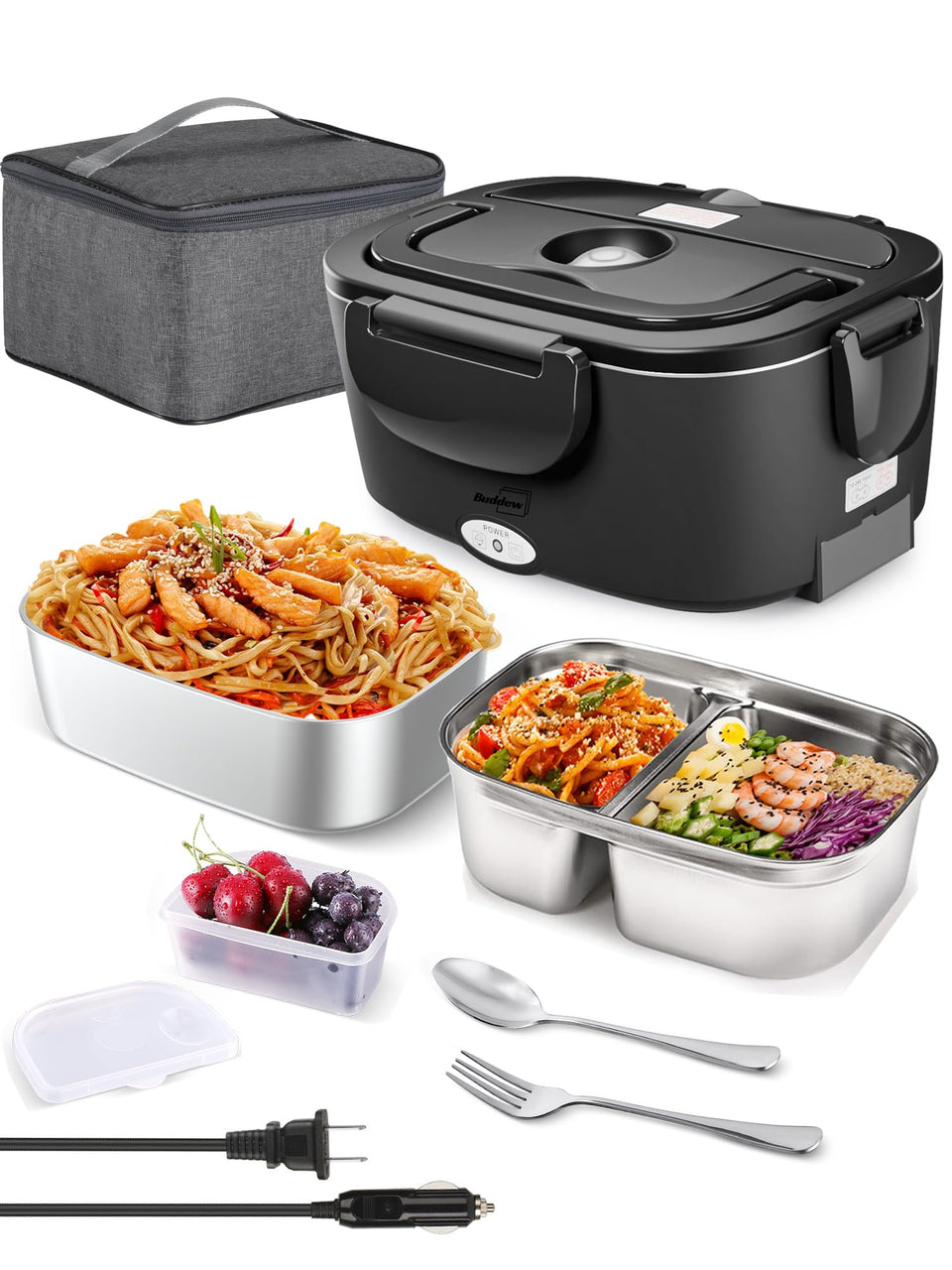 Buddew electric lunch box main unit for hot meals on the go