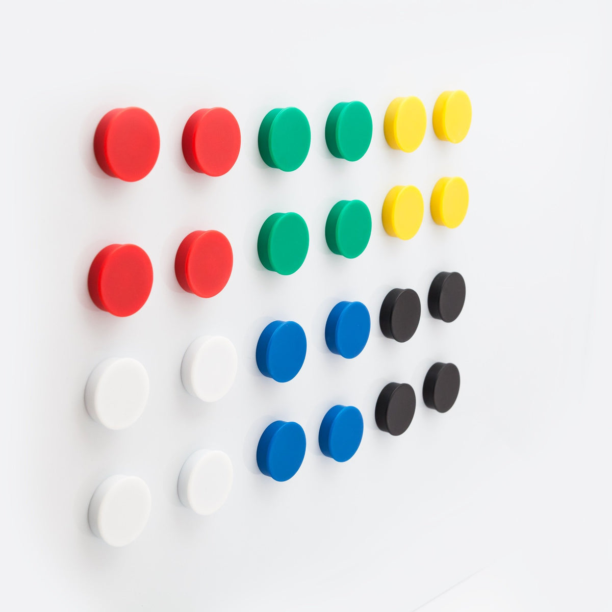 Durable Bullseye Office magnets close-up detail