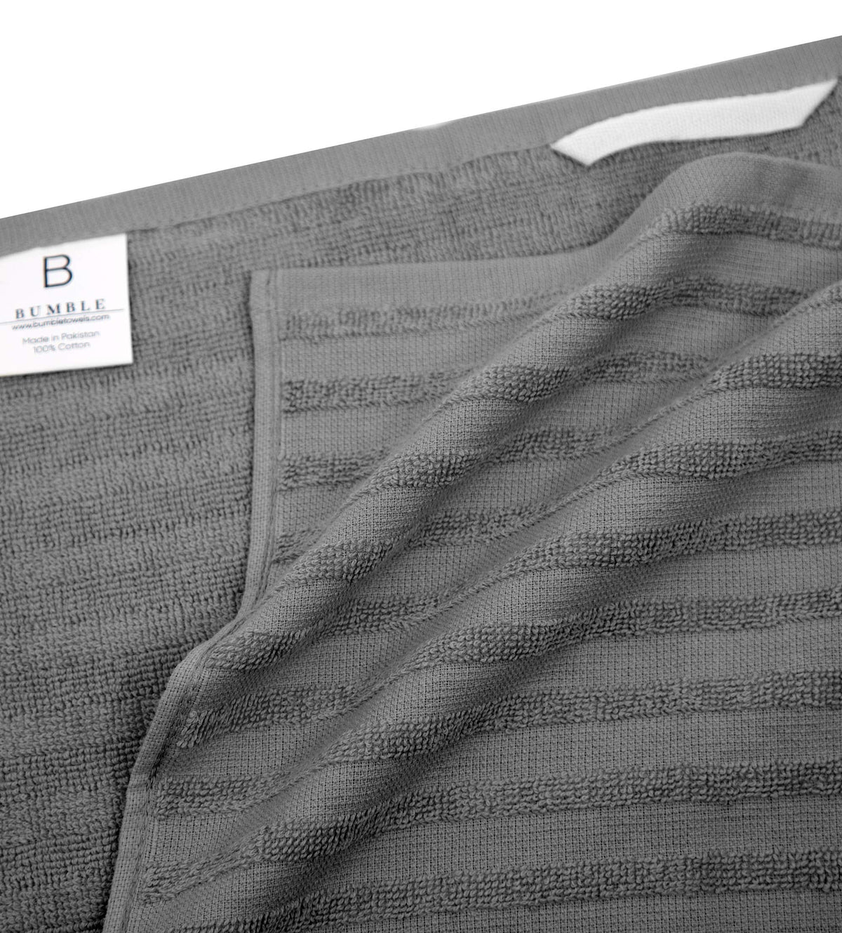 Bumble Towels hanging loop allows easy storage and reach.