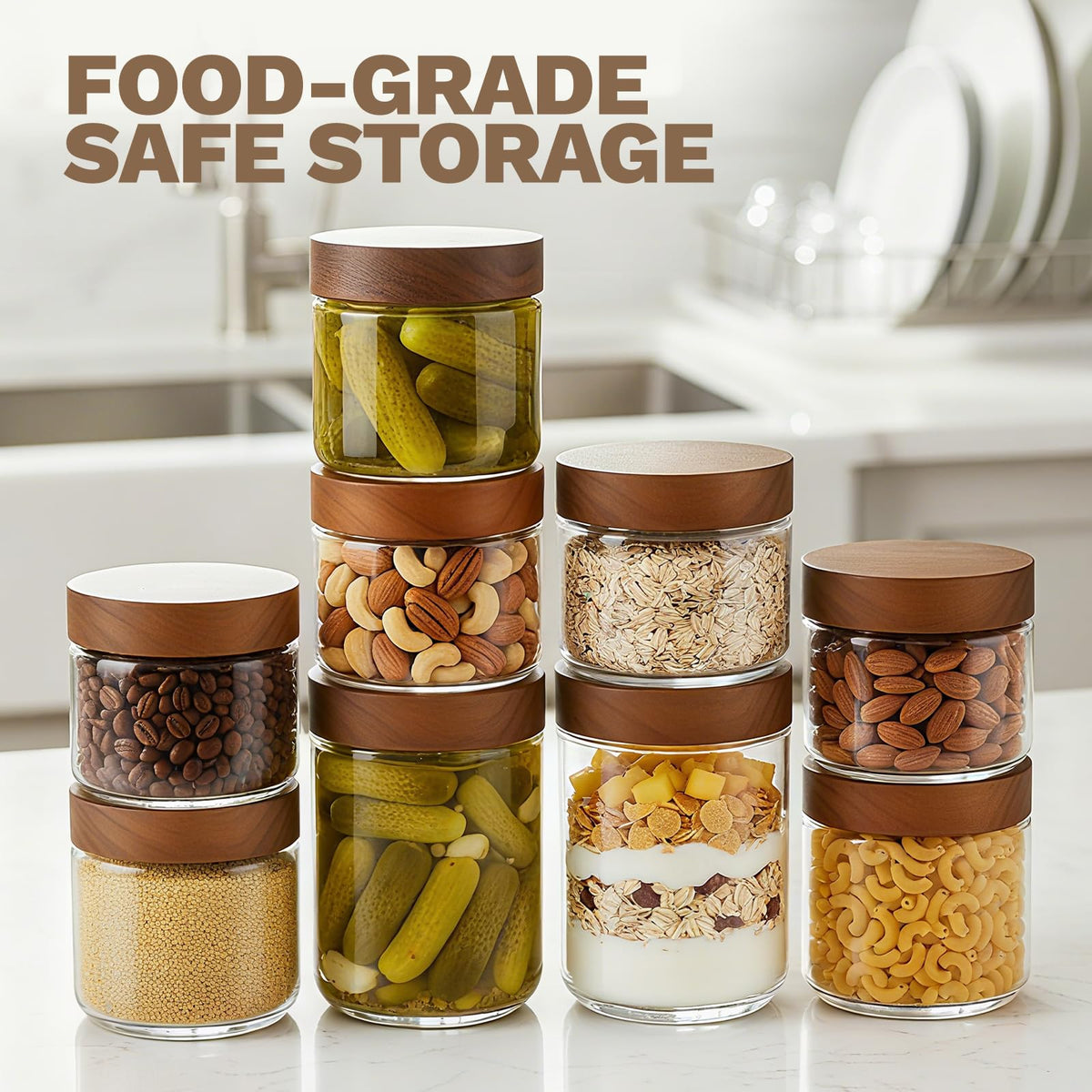 Bumobum durable glass canister for yogurt, chia pudding, and spices