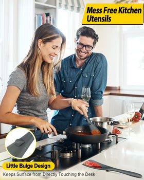 BUNDLEPRO soft silicone protects cookware coating during stirring.