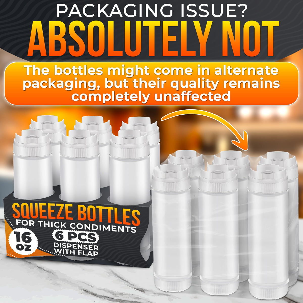 BURIUS six-pack keeps sauces organized and ready for guests.