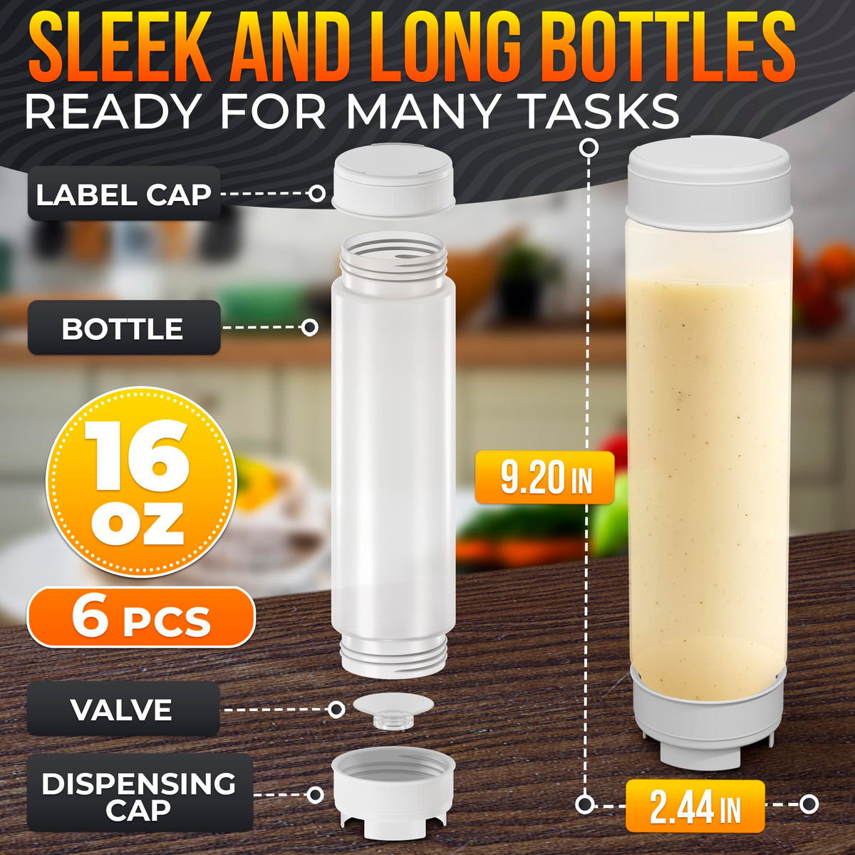 BURIUS self-closing valve bottle ensures drip-free serving at gatherings.