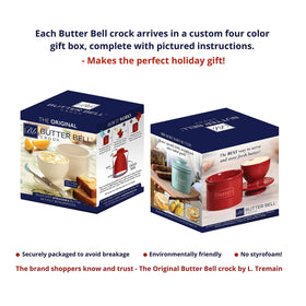 Butter Bell countertop display-ready kitchen accessory with iconic patterns.