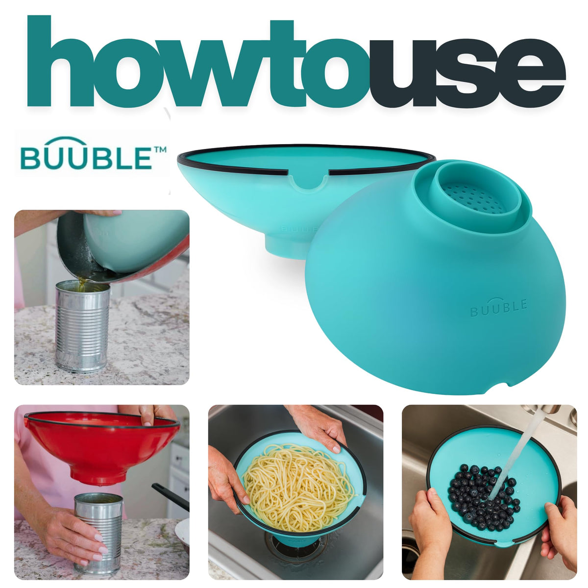 BUUBLE grease drainer with bacon illustrates fat management during cooking