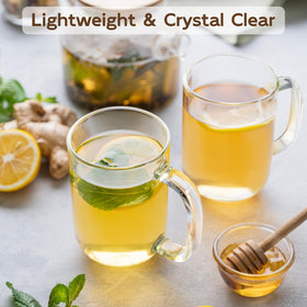 BWODYAY 20oz glass mug for hot and cold beverages, versatile daily use.