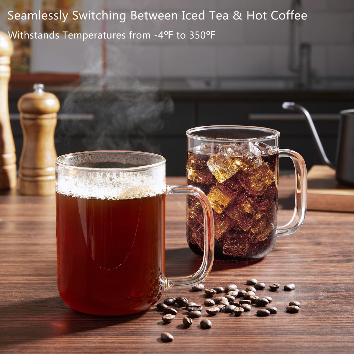 BWODYAY dishwasher- and microwave-safe glass mug for easy cleanup