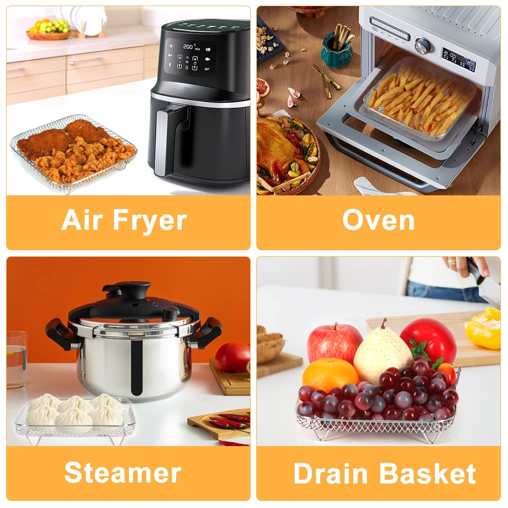 BYKITCHEN dishwasher-safe stainless steel rack for easy cleanup
