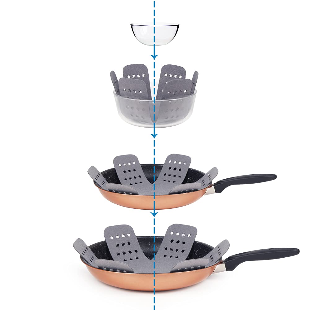 BYKITCHEN Pan Protectors in three sizes safeguard cookware while stacking