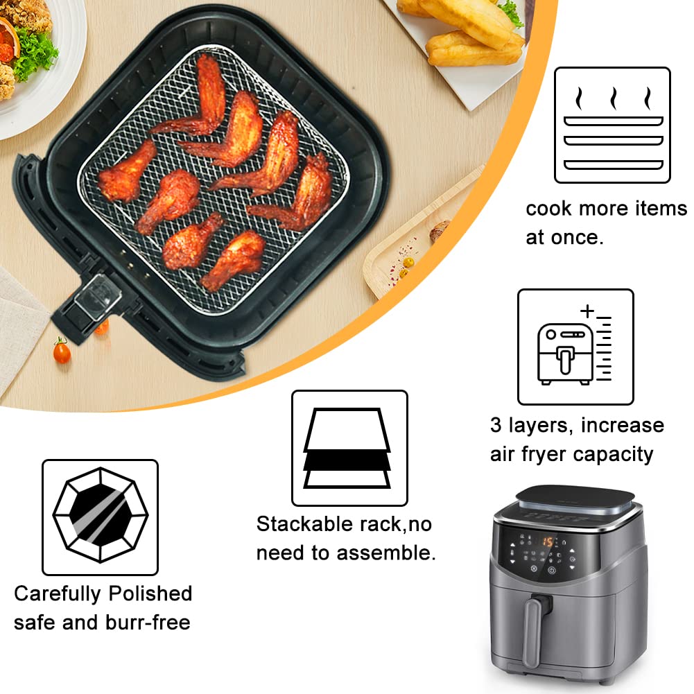 BYKITCHEN stainless steel dehydrator rack with silicone feet for stability
