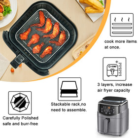 BYKITCHEN stainless steel dehydrator rack with silicone feet for stability