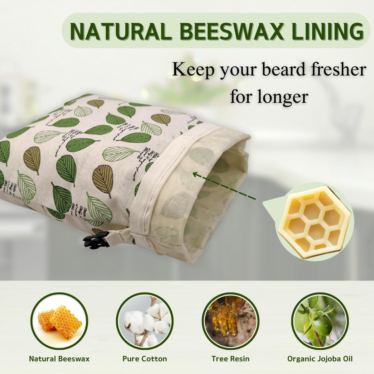 BYTTME beeswax bread bag bulk-loaf fits sourdough and baguettes
