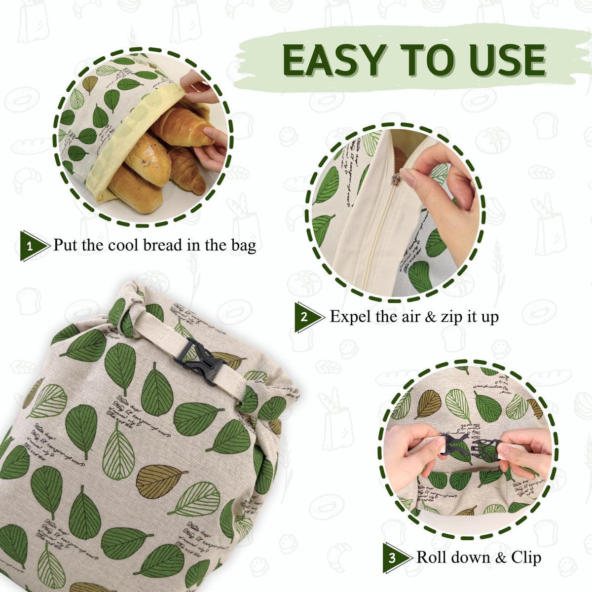 BYTTME beeswax bread bag easy-clean interior design