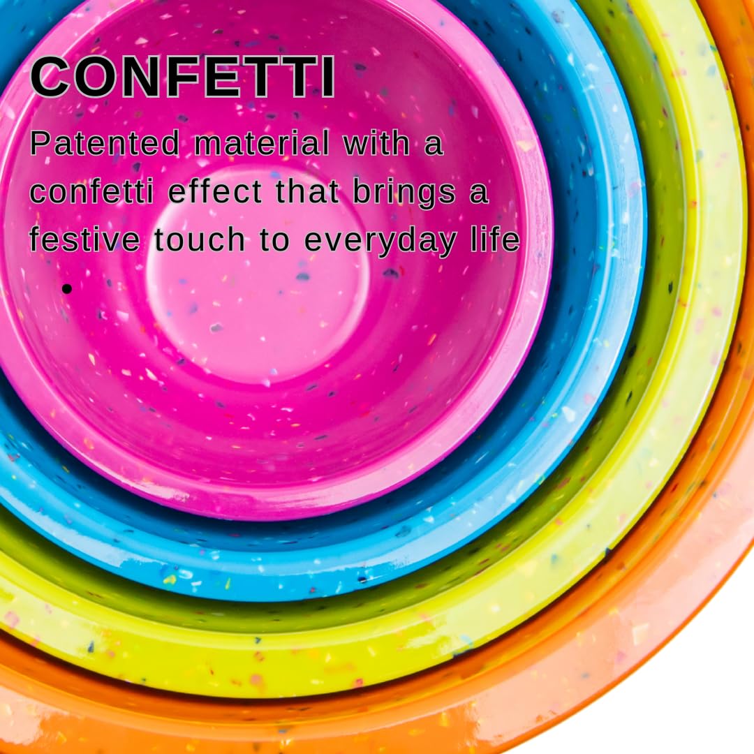 bzyoo Confetti bowls on table: ready-to-serve colorful table companion