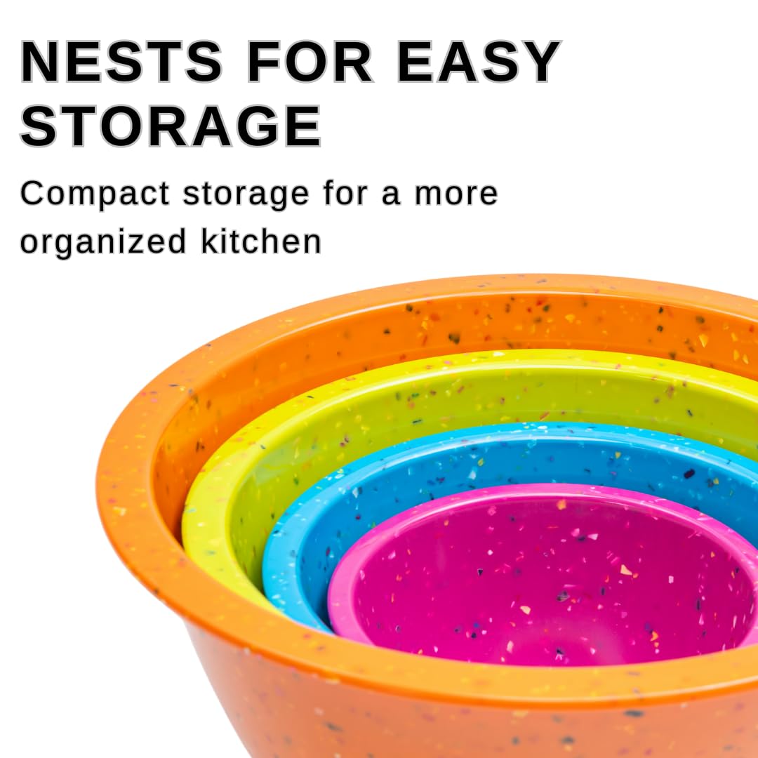 bzyoo Confetti nesting bowls 2.5qt: versatile mixing and serving option