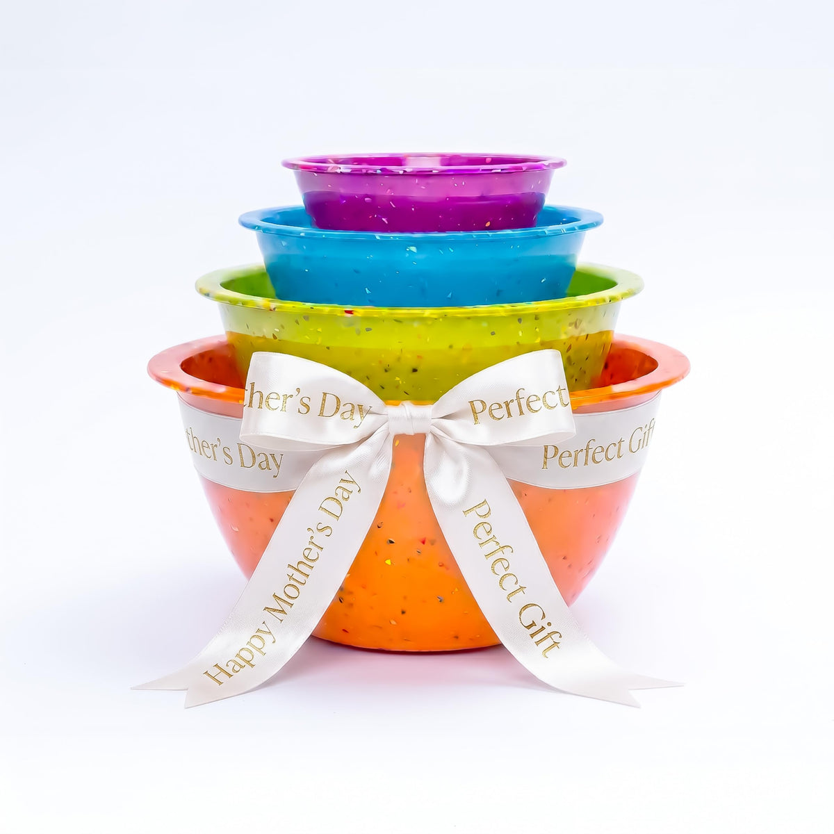 bzyoo Confetti nesting bowls 4qt: space-saving stack for easy prep