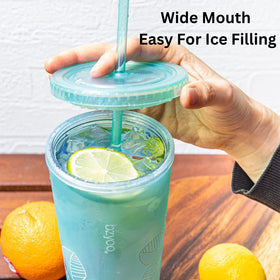 Bzyoo SIP 24oz tumbler pearl green lid for easy sipping and style.