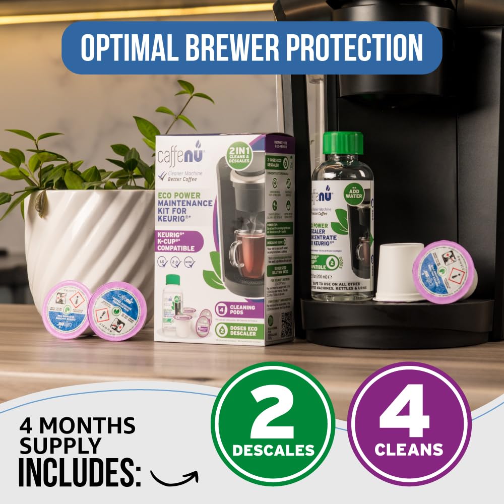 Caffenu descaler kit eco packaging highlighting sustainability