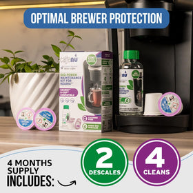 Caffenu descaler kit eco packaging highlighting sustainability